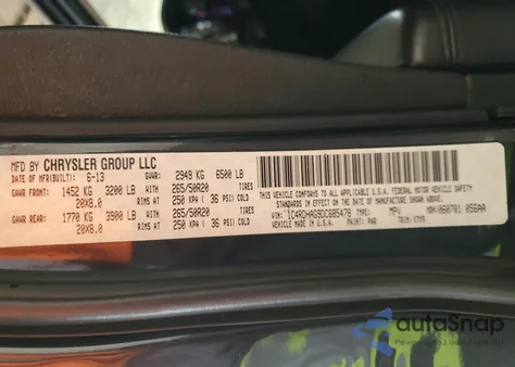 2013 Dodge Durango Sxt from USA, damaged, VIN 1C4RDHAG9DC685478